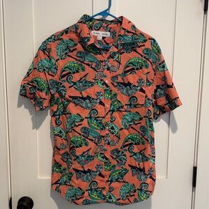 Old Navy Coral Chameleon Button-Down Shirt